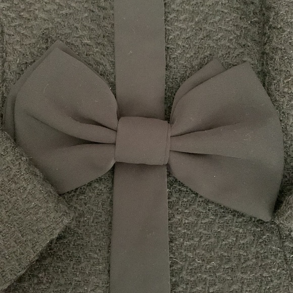 Kate Spade Black Textured Blazer with Bow - Picture 3 of 6